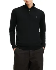 オールセインツ メンズ アウター ニット・セーター ハーフジップ レギュラーフィット ナイロン ウール ALLSAINTS Kilburn Wool Nylon Regular Fit Quarterのサムネイル