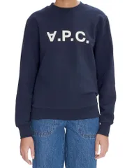 アーペーセー メンズ アウター ニット・セーター ロゴ APC Sweat Standard Grand Logo Sweater Dark NavyEcru エクリュのサムネイル