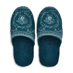 ヴェルサーチ レディース シューズ サンダル Versace I Heart Baroque Bath Slippers Petrol Blue ブルーのサムネイル