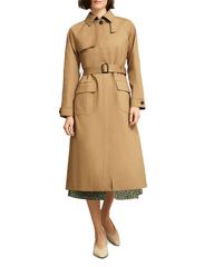 23SS MaxMara 白タグ テクニカルシルクタフタトレンチコート I38