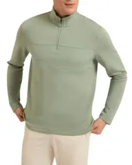 テッドベーカー メンズ アウター ニット・セーター ハーフジップ Ted Baker Simonea Quarter Zip Sweater Green グリーンのサムネイル