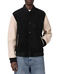 オールセインツ メンズ アウター ジャケット・ブルゾン ALLSAINTS Holloway Bomber Jacket BlackWhite ホワイトのサムネイル