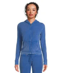 ジューシークチュール レディース アウター コート パイル ジャケット グラフィック Juicy Couture Washed Towel Terry Heritage Jacket With Graphic First Placeのサムネイル
