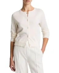 ヴィンス レディース アウター カーディガン セーター Vince Scallop Trim Cardigan Sweater Off White オフホワイトのサムネイル