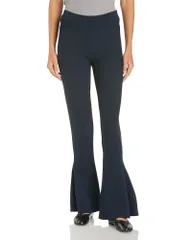 ステラマッカートニー レディース ボトムス カジュアルパンツ シルク Stella McCartney Silk Flare Hem Pants Navy ネイビーのサムネイル