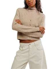 フリーピープル レディース アウター カーディガン クロップド Free People School Girl Cropped Cardigan Featherのサムネイル
