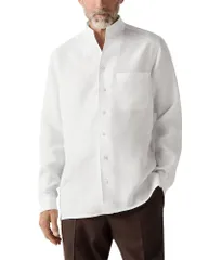 ゼニア メンズ トップス シャツ ZEGNA Oasi Lino Dresshirt White ホワイトのサムネイル