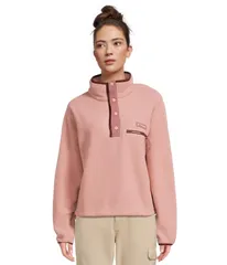 コロンビア レディース アウター コート クロップド フリース Columbia Helvetia II Cropped Half Snap Fleeceraser PinkFigRich Wine ワインのサムネイル