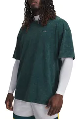 アンダーアーマー メンズ トップス Tシャツ ロゴ Under Armour UA Logo Patch Oversize TShirt Arden Green グリーン