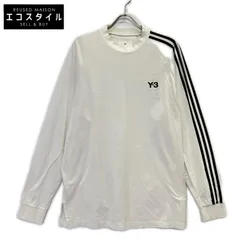 Y-3　ワイスリー　IA1421 ホワイト スリーストライプ 長袖カットソー　Lのサムネイル