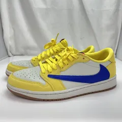 【中古】Travis Scott × Nike Women's Air Jordan 1 Retro Low OG Canary サイズ27cm DZ4137-700[91]