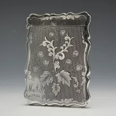 1902年 英国アンティーク 純銀製カードケース 61g Sydney&Co