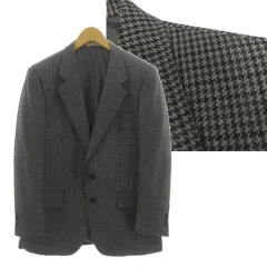 アクアスキュータム AQUASCUTUM ハウンドトゥースジャケット 8834-3079 テーラードカラー シングル 2B 起毛 ウール グレー ブラック 黒 ブラウン 茶 カーキ 94AB4のサムネイル