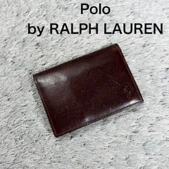 Polo By Ralph Lauren ポロバイラルフローレン 名刺入れ カードケース レザー ダークブラウンのサムネイル