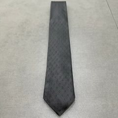 美品 ルイヴィトン ネクタイ モノグラム柄 グレー シルク100% 絹 光沢