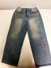 メックデニム ワンウォッシュカラー ビンテージ加工 デニムパンツ W38