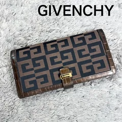 GIVENCHY ジバンシー 長財布 キャンバス × レザー がま口のサムネイル