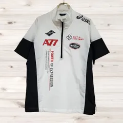 A1764 アシックス asics スポーツウェア アウター(L) 白 プリントロゴ文字のサムネイル