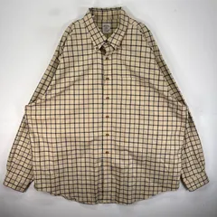 古着 ブルックスブラザーズ Brooks Brothers 長袖シャツ ボタンダウン 胸ポケット 2XL  イエロー系 チェック メンズ