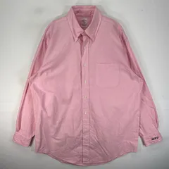 古着 ブルックスブラザーズ Brooks Brothers 長袖シャツ ボタンダウン 胸ポケット L  ピンク系 無地 メンズのサムネイル