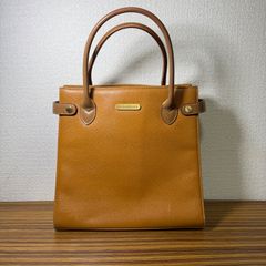 美品BURBERRY ハンドバッグ キャメル レザー - メルカリ