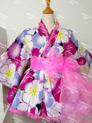 即納✨犬の浴衣 犬用本格本染浴衣 XS ピンク 犬服 ゆかた - メルカリ