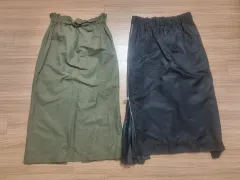 ノーブランド カーキ/ブラック ミディ バンディングシャーリングスカート 2種 各10000円のサムネイル