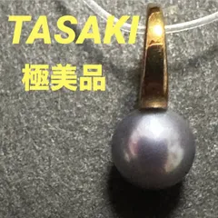 極美品　タサキ　TASAKI　ペントップ　トップ　チャーム　田崎　田崎真珠　アコヤパール　アコヤ真珠　本真珠　750　パール　約4.9mm　ブルー　ゴールドのサムネイル