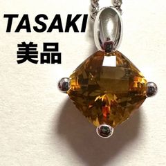 タサキ K18 ガーネットストーン ネックレスチャーム ペンダントトップ