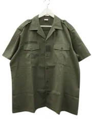ヴィンテージ VINTAGE フェクサ fecsa 90s フランス軍 チャドシャツ ミリタリーシャツ HBT 半袖 オリーブ 45/46のサムネイル