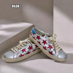 SAINT LAURENT スター柄 ハイカットスニーカー シルバー - メルカリ