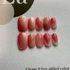 ネイルチップ ピンクネイル　ニュアンスネイル　振袖ネイル　成人式ネイル　桃ネイル 現品限り ニュアンスネイルチップ 桃ネイル 成人式ネイル ネイルチップ