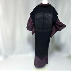 未使用級 正絹 絽 陣羽織 袖なし長羽織 黒 透け感美しい 夏の粋 - メルカリ