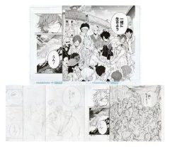 [중고] 원화 일러스트 보드 약속의 네버랜드 복제 원고 & 복제 네임 & 복제 초안 세트 함께 살자