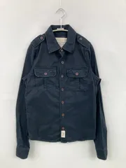 Abercrombie & Fitch アバクロンビーアンドフィッチ ミリタリージャケット S ブラック コットン 無地 フードなし ボタン留め メンズのサムネイル