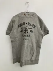 BEAMS BOY ビームスボーイ パーカー グレー コットン スウェット 裏起毛 前面プリント ブランドロゴ プルオーバー 半袖 レディースのサムネイル
