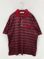 LANVIN ランバン ポロシャツ IV レッド ボーダー柄 ワンポイント ブランドロゴ その他総柄 半袖 メンズのサムネイル