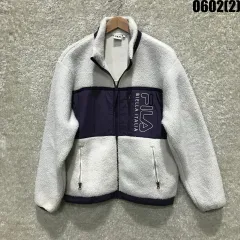 フィラ フリース ジャケット 白 ネイビー s