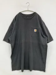 Carhartt カーハート Tシャツ/カットソー XL ブラック 無地 ワンポイント ブランドロゴ ミドル丈 半袖 クルーネック(丸首) メンズ レディース