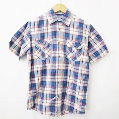 ユキトリイ YUKI TORII HOMME シャツ カジュアルシャツ 半袖 チェック 別布 綿 白 青 赤 黄 ホワイト ブルー レッド イエロー Mのサムネイル