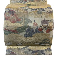 龍村晋 謹製 全通柄袋帯 正絹 金銀糸 花菱文 ピンクゴールド - メルカリ