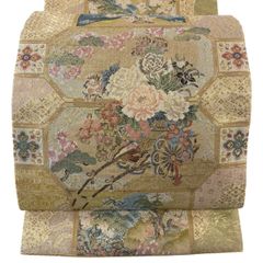 菜の花新品西陣名門長嶋成織物謹製正絹 特撰本金織宮廷加賀花飾優美最高級袋帯 菜の花様専用新品西陣名門長嶋成織物謹製正絹 特撰本金織宮廷加賀花飾