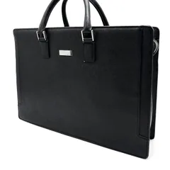 【良品】BURBERRY バーバリー ビジネスバッグ ブリーフケース レザー 革 ブラック 黒色 A4 メンズ レディース ユニセックス 男女兼用のサムネイル