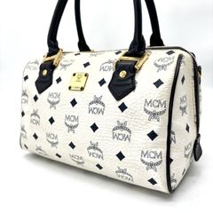 MCM ミニボストン ヴィセトス柄 2WAYショルダーバッグ ロゴプレート