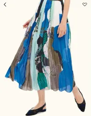 ハンサム ランバンコレクション ロゴ プリーツ ロング丈スカートのサムネイル