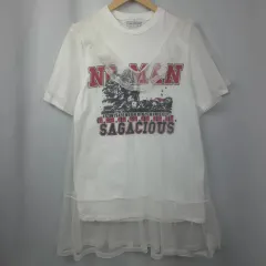 レディース Sサイズ スタイルナンダ フリル レイヤード シースルー ロング Tシャツのサムネイル