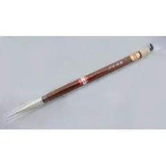 13060　長栄堂　観賞白馬（12×55mm/半紙）　茶軸　羊毛・馬尾脇