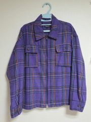 70s USA製 ペンドルトン 長袖シャツ オンブレチェック チェック 紫 緑 