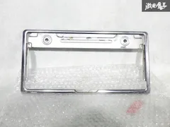 【破損無し！ 即発送！】トヨタ 純正 汎用 ナンバーブレーム ナンバーカバー ライセンスプレート カバー フレーム 単品 メッキのサムネイル