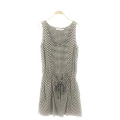 シーバイクロエ SEE BY CHLOE ギンガムチェック ワンピース ミニ ノースリーブ F36 ブラック ホワイト /DF ■OSのサムネイル